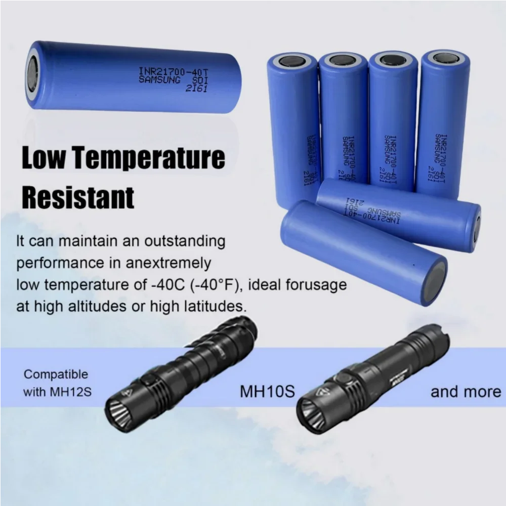 Original ICR21700 10C Rechargeable 4000mAh Lithium Battery 3.7V High Current Screwdriver Battery