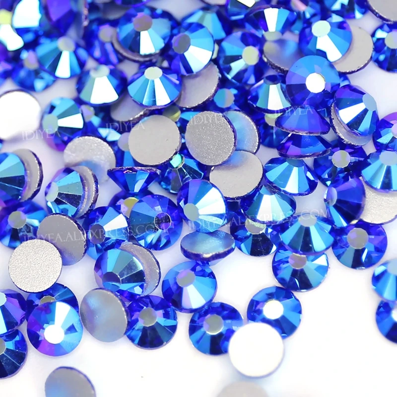 Sapphire AB Non Hot Fix Rhinestones Nail Glass Accessoires All for DIY 3D Nails Art Manicure Design Strass Crystal Glitter Stone