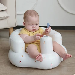 Baby Inflatable Sofa Children Puff Portable Bath Chairs PVC Multifunctional Seat Practice Sitting Bath Stool
