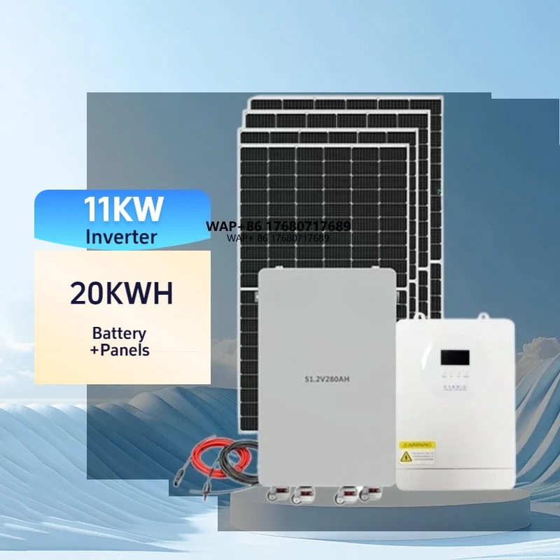 Complete Solar System 11KW 20KWH 51.2V 100AH Battery Solar Panel Off Grid MPPT Inverter Customized Home High Performance on Sale