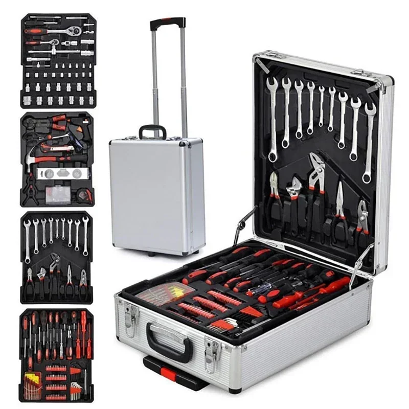 187 pcs professional socket tool kit Aluminum socket wrench set cordless tool box set hand tool sets Hot sales
