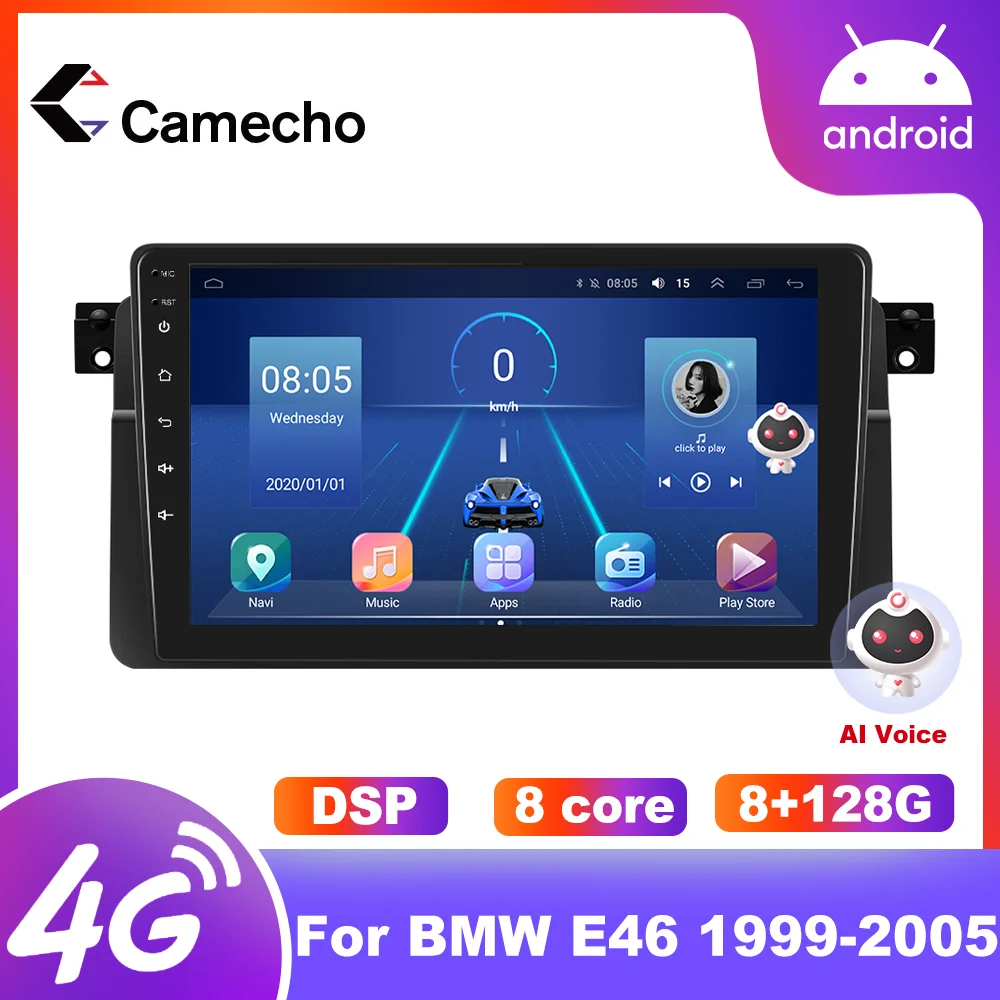 

Camecho Android Car Radio For BMW E46 M3 1998-2005 Multimedia Video Player 2 Din 4G WIFI GPS Navigation Carplay DVD Head unit