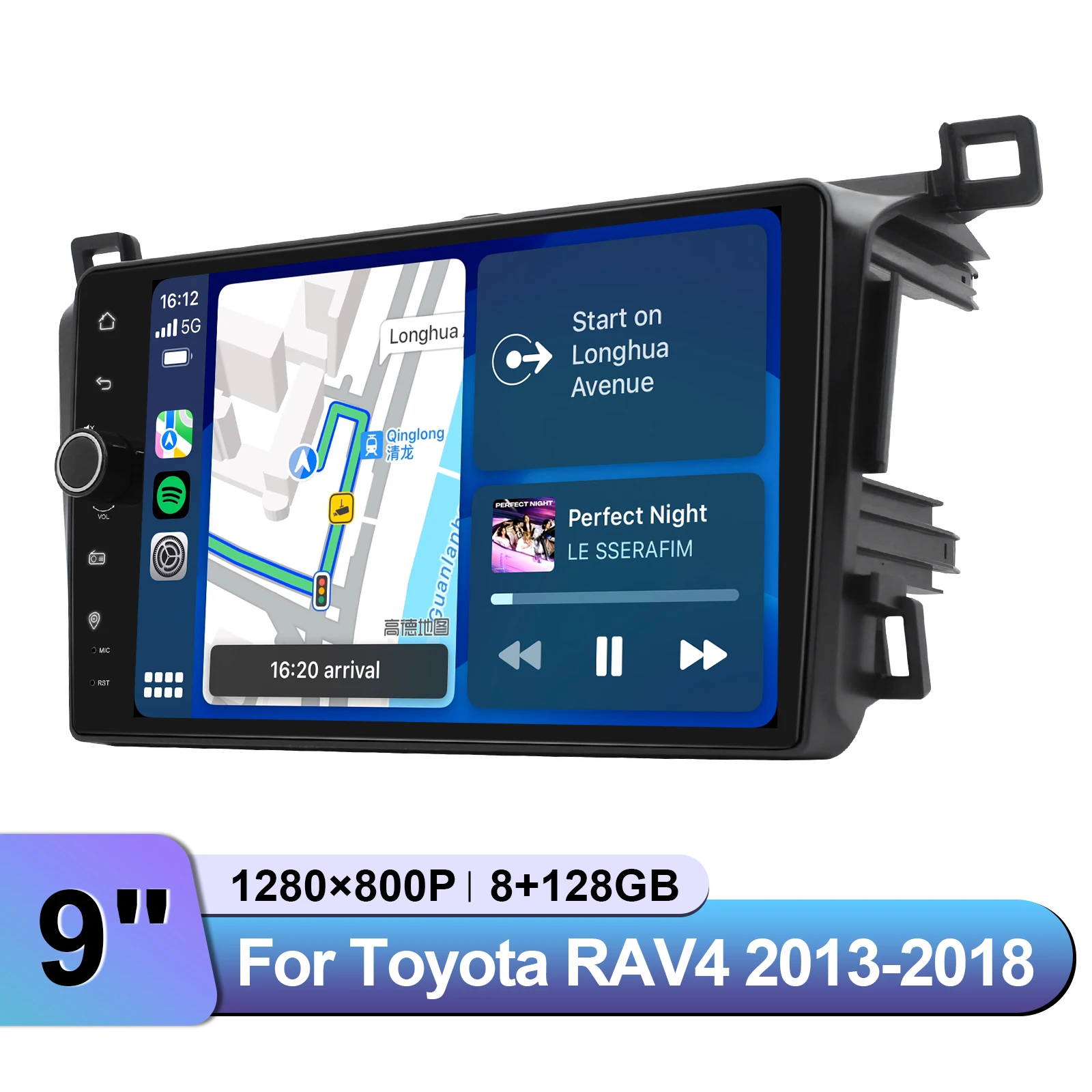 JOYING 9 بوصة أندرويد 13.0 راديو ستيريو بالسيارة رئيس وحدة Carplay لتويوتا RAV4 RAV 4 2013-2018 شحن سريع من مستودع الولايات المتحدة #5