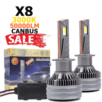 240W X8 3000K H1 Canbus H1 Led Headlight Bulbs LED H1 Car Led Headlight High beam low beam Strong penetration and safe driving