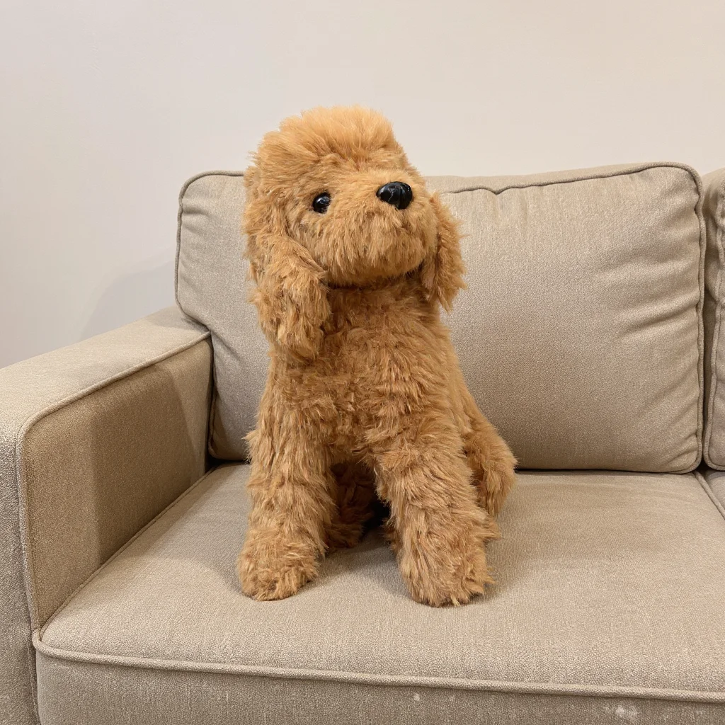 リアルなプードルぬいぐるみシミュレーションペット犬人形子供のギフト家の装飾コレクションに適しています