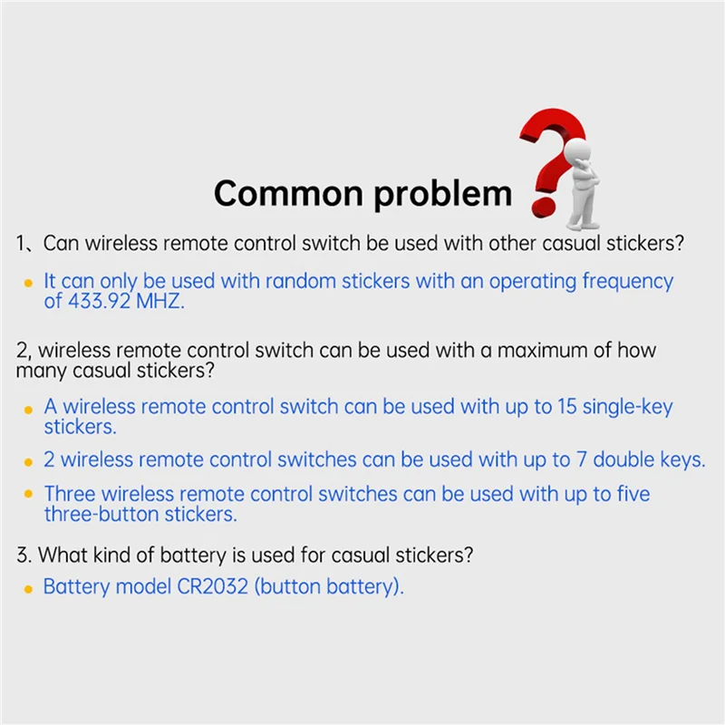 ABKQ-2X interruptor de pared de luz inalámbrico receptor de relé RF 433Mhz con interruptor de Panel 1X1gang Control remoto LED para lámpara LED