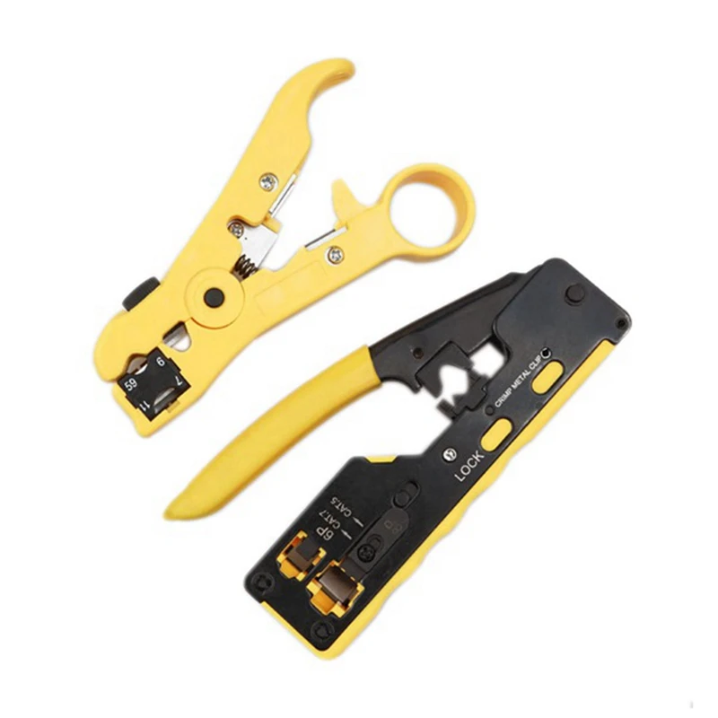 Rj45 Pliers Crimper Cat5 Cat6 Cat7 Network Tool Rg Rj 45 Ethernet Cable Stripper Pressing Clamp Tongs Clip Rg45 Lan