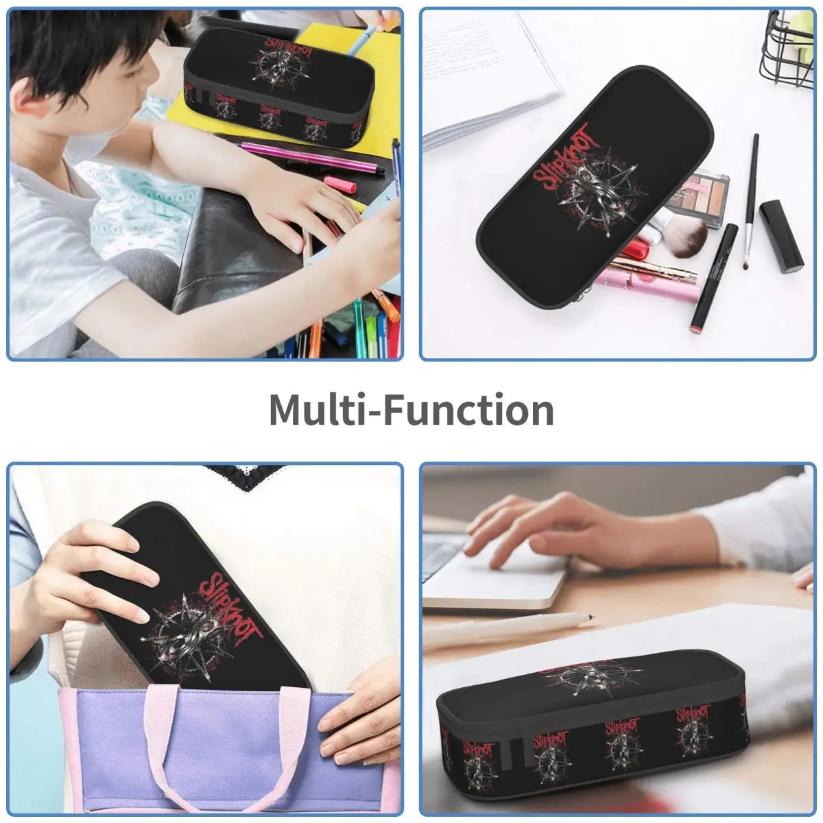 S-Slipknots-estuche para lápices de música Mental pesada para niños, caja para bolígrafos escolares, bolsa para lápices, suministros de papelería, bolsa porta bolígrafos