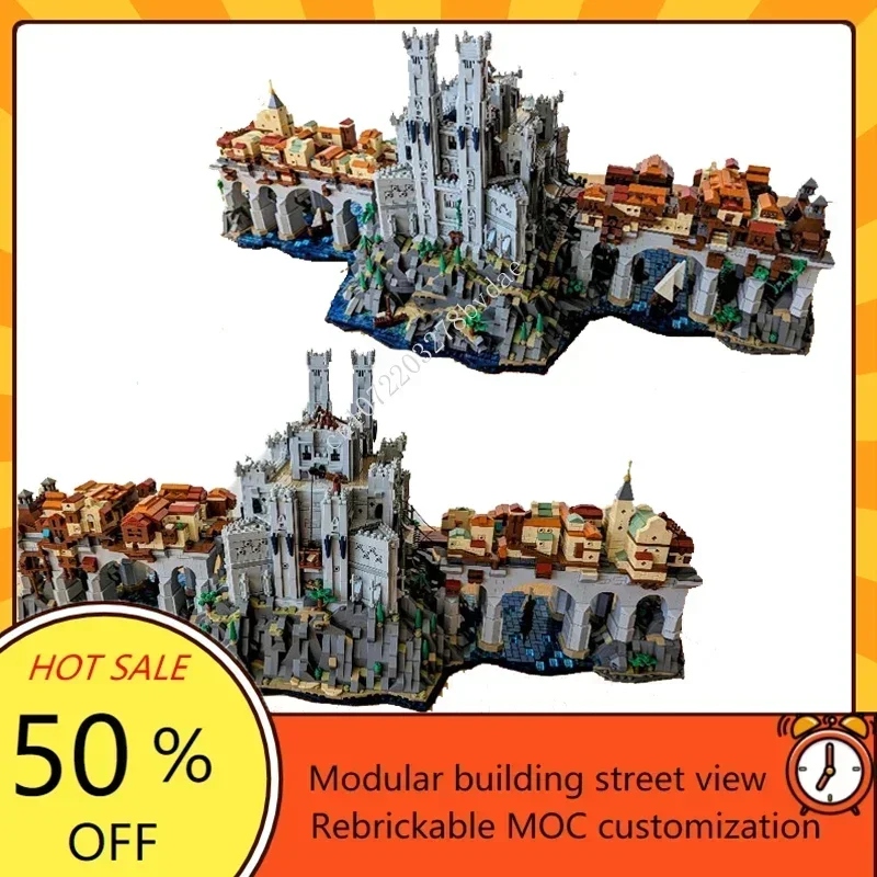 9530PCS Customized MOC Wyrm's Crossing Street View Architecture Model Building Blocks Bricks DIY Assembly Toys Birthday Gifts