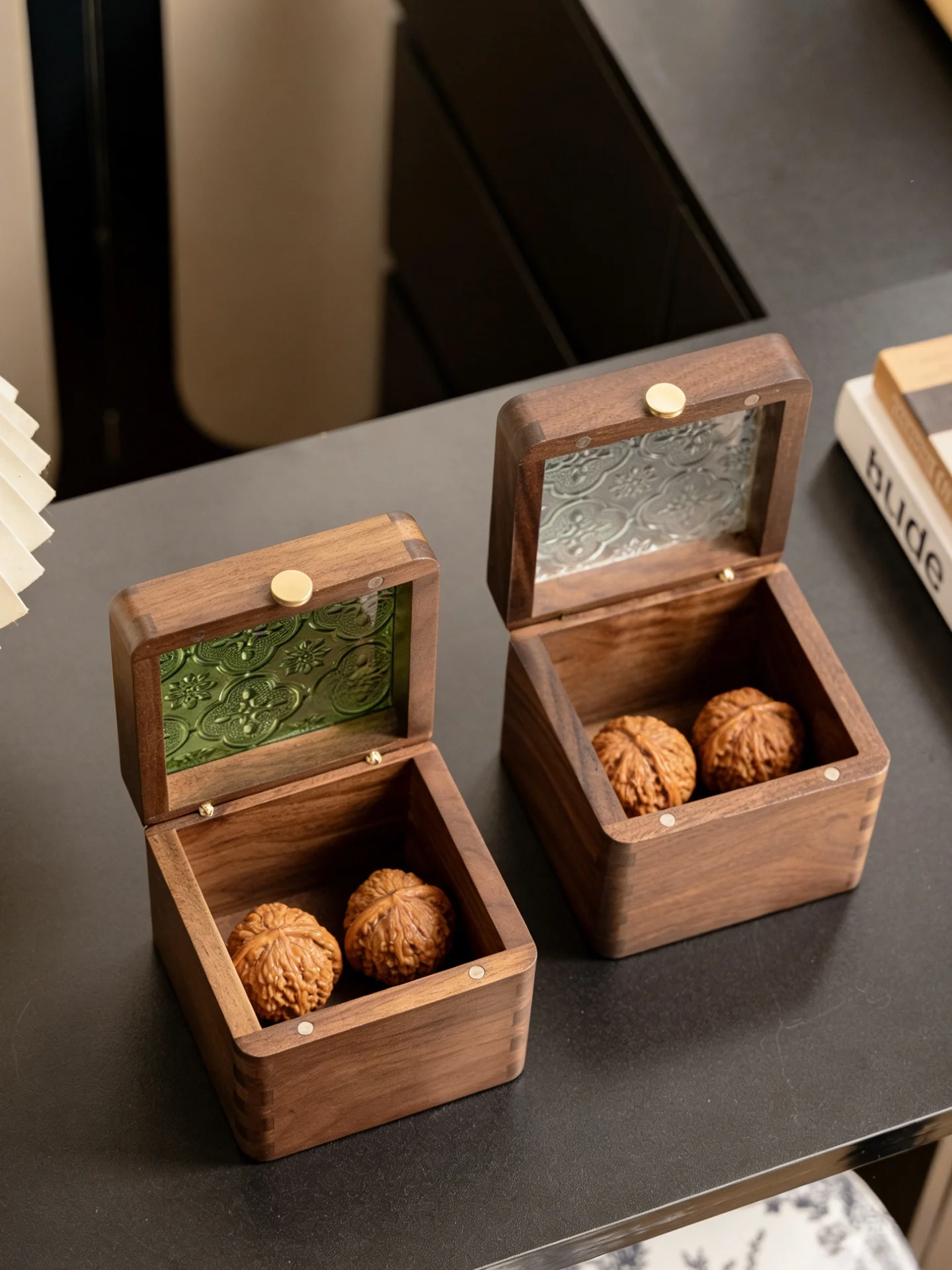 

Black Walnut Wood Jewelry Box Storage Container Handmade Wooden Box Corn Gourd Storage Small Luxury High End Box for Accessories