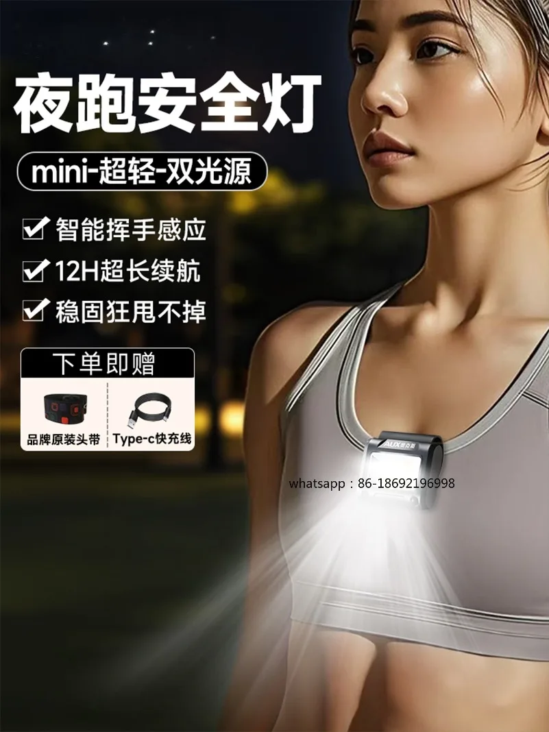 

Night Running Safety Light, Outdoor Running Portable Headlight, 2025 New Strong Light Super Bright Charging Mini Portable