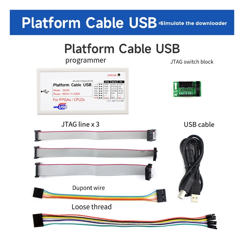 Plattform kabel USB-Programmierer Downloader für die In-Circuit-Konfiguration und Programmierung aller Xilinx-Geräte Emulator