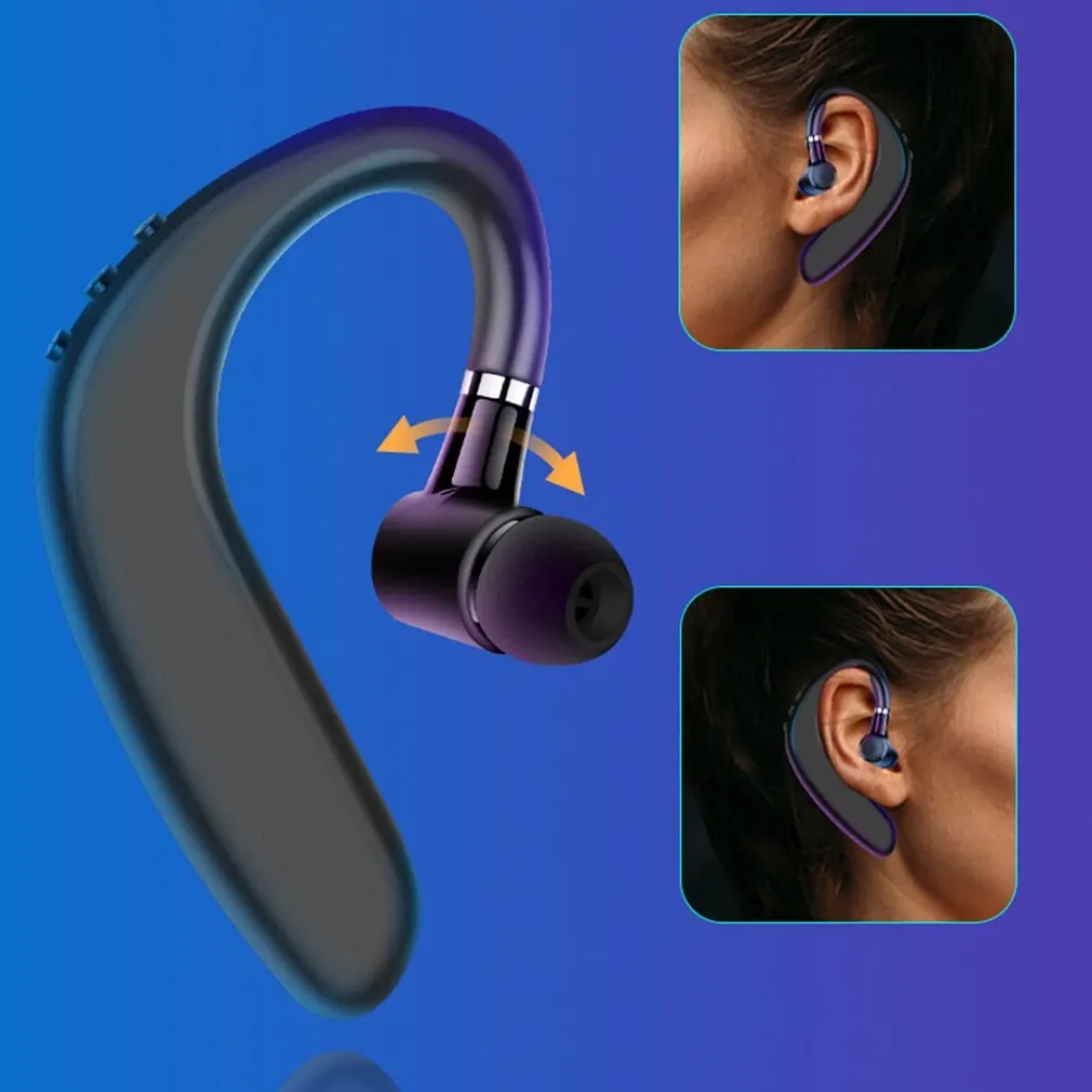 Wireless Bluetooth Earphones Hands-free Sports Headphones Car Business Mini Earplugs Single Ear Rotating Call Music Bass Headset