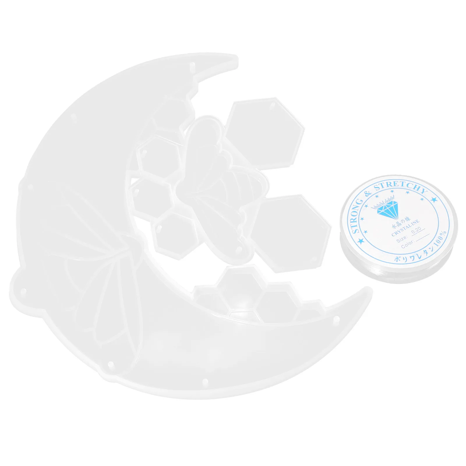 

Набор из 1 силиконовой формы для подвесок в виде луны и пчелы для создания украшений из смолы, легкое извлечение из формы, безопасный, гибкий, для самостоятельного изготовления ювелирных изделий и домашнего декора