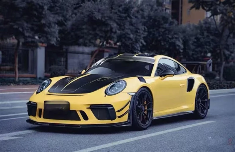 Для Porsche 911 991.2 992 GT3RS 2018 2019 2020 ReaI комплект спойлера переднего бампера из углеродного волокна