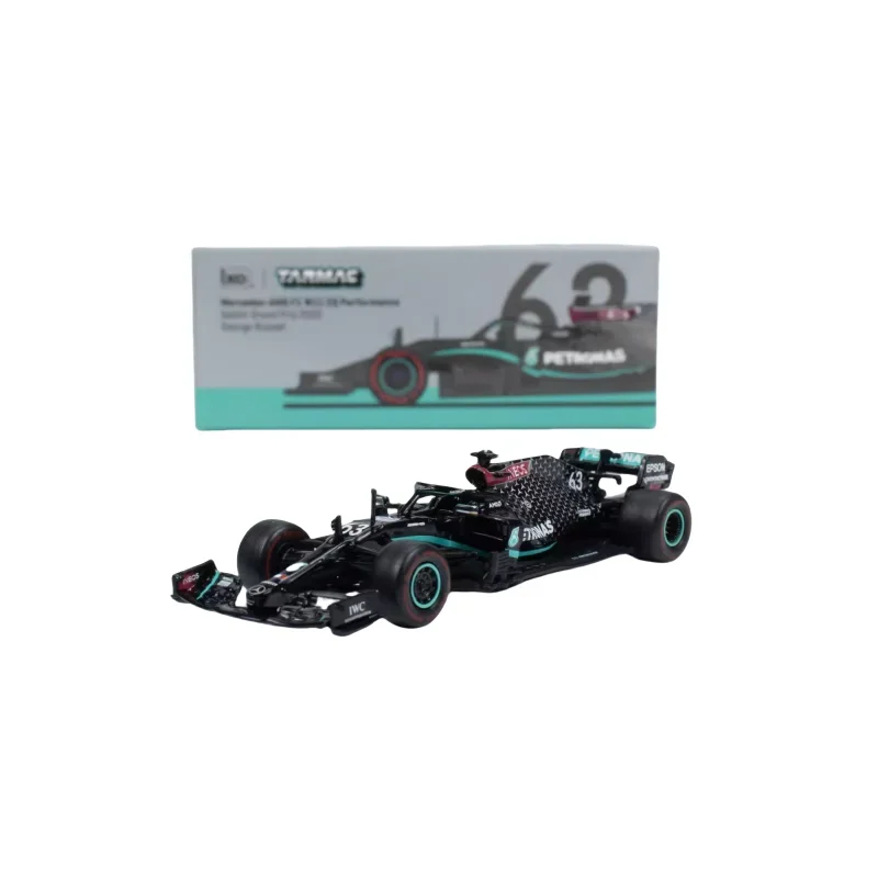 Scale 1:64 Mercedes AMG F1 Race car 63# Russell diecast Alloy car model Boy Toy Collection Display piece for children's gifts.