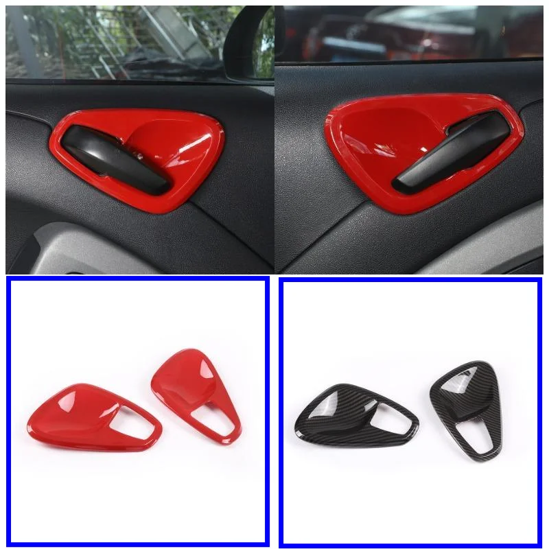 

Modified ABS Carbon Fiber Interior Door Handle Bowl Cover Car Accessories For Mercedes Benz Smart Fortwo W451 2009-2015