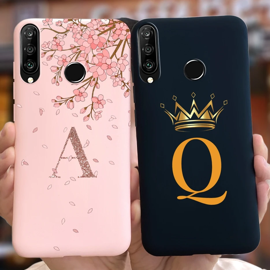 For Huawei P30 Lite Case Cute Crown Letters Cover Soft Silicone Phone Case For Huawei P30 Pro P 30 Lite Back Cover P30Lite Coque