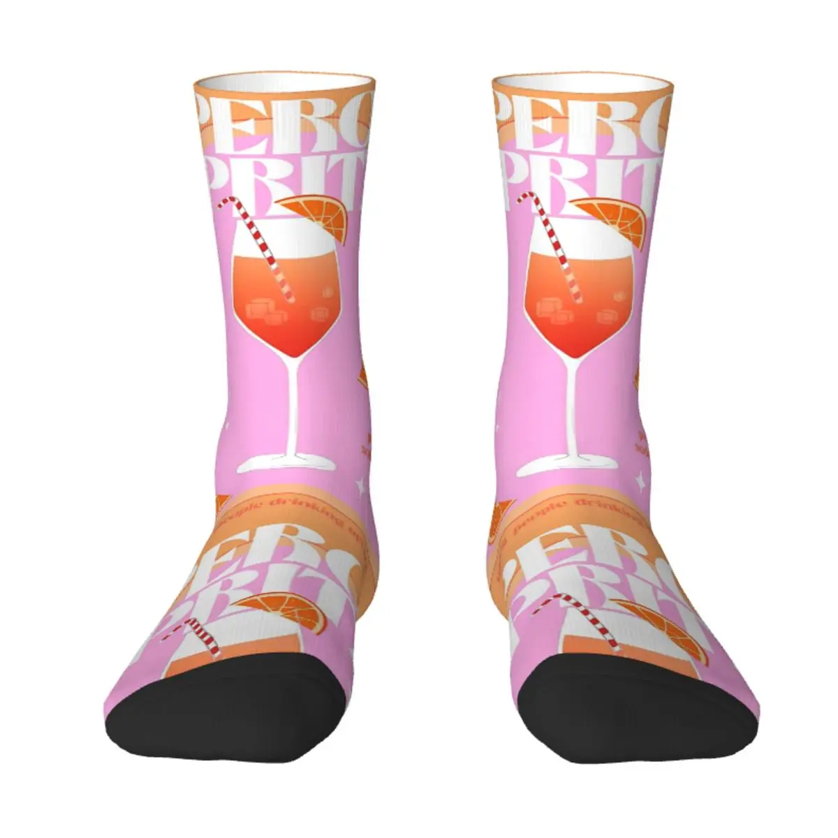 Aperols Spritzs Poster Stockings Adults Men Italian Wine Socks Soft Retro Socks Winter Skateboard Anti Bacterial Socks Gift