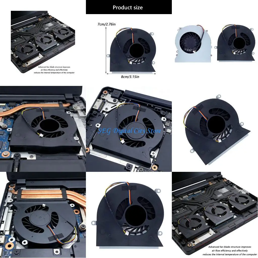 

U75B 1PC Laptop Cooling Fan for 16L1 16L2 GT62 GT62VR GT62VR 6RD 12V 4Pin 4wire Fan