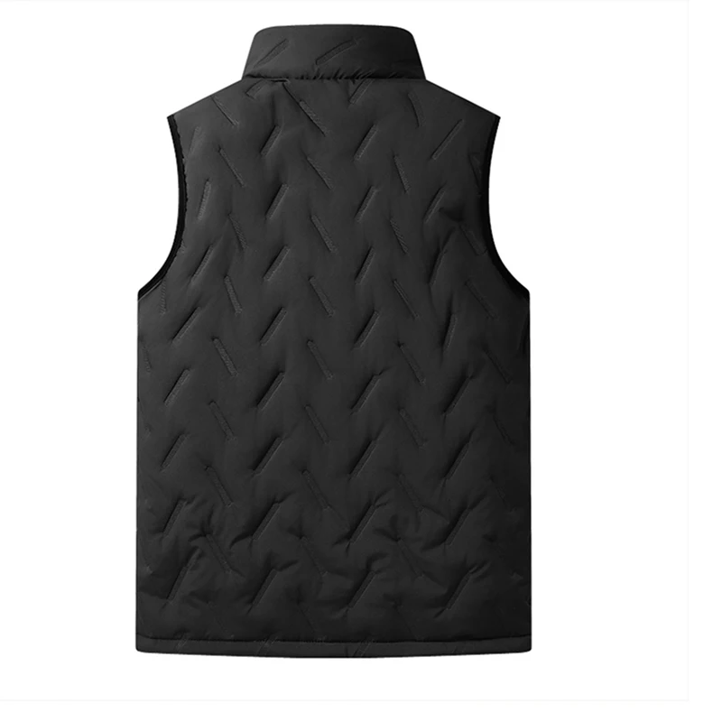 Autumn and winter fashion men\'s cotton vest jacket casual multifunctional plus size warm standing collar sleeveless men\'s top