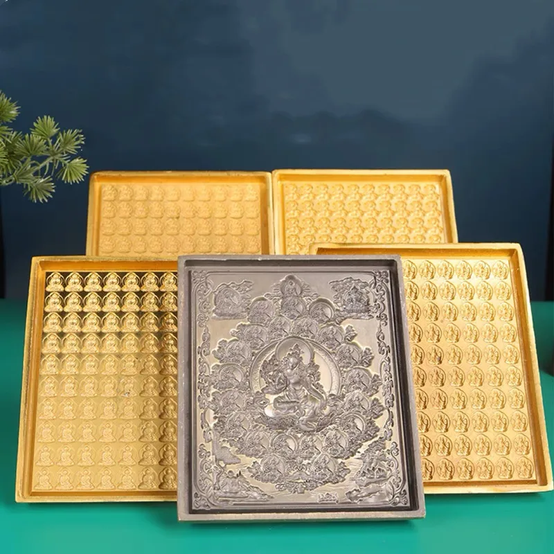Alloy 3D Green Tara Copy Buddhist Variety Shapes Making Molds Casting Tools Tantric Buddha Statue DIY Mold Crafts Decoration