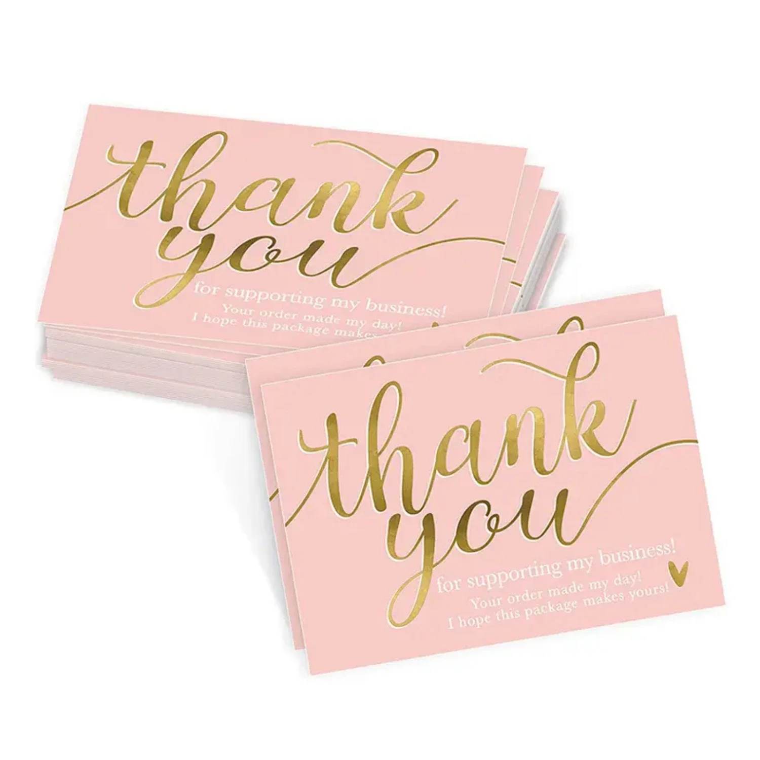 بطاقات شكر أنيقة للشركات الصغيرة - مجموعة من 50 قطعة - متجر جميل على الإنترنت ملاحظة شكرًا لك - هدية تقدير Etsy - T #3