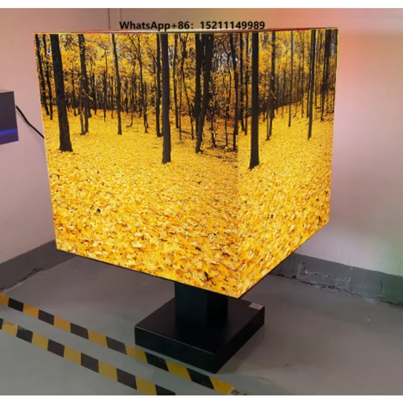 5 Sides P2 P3 P4 LED Cube Screen Full Color Video Advertising Digital Signage Displays High Brightness Cube Sign Screen