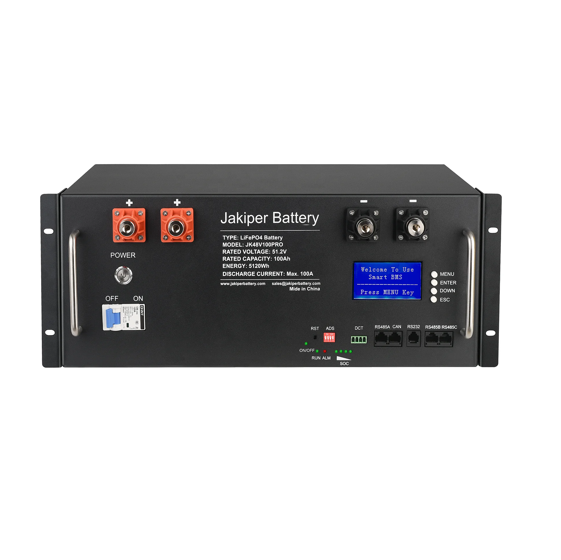 

[ LITHIUM ] I JK48V100PRO Jakiper Pro Server Rack LiFePO4 Inverter Battery 5Kwh 51.2V Eg4-ll Lithium 48v 100ah