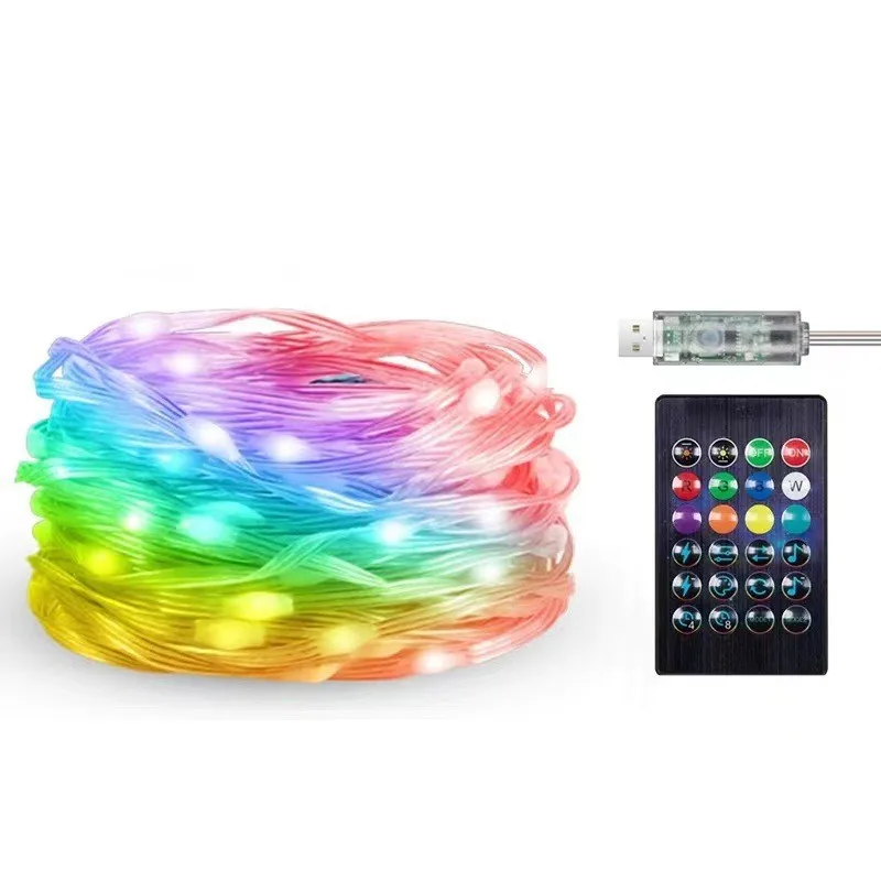 Christmas Tree Garland Lights String 20M led Strip APP DIY Remote Control Strip Light Christmas Light String