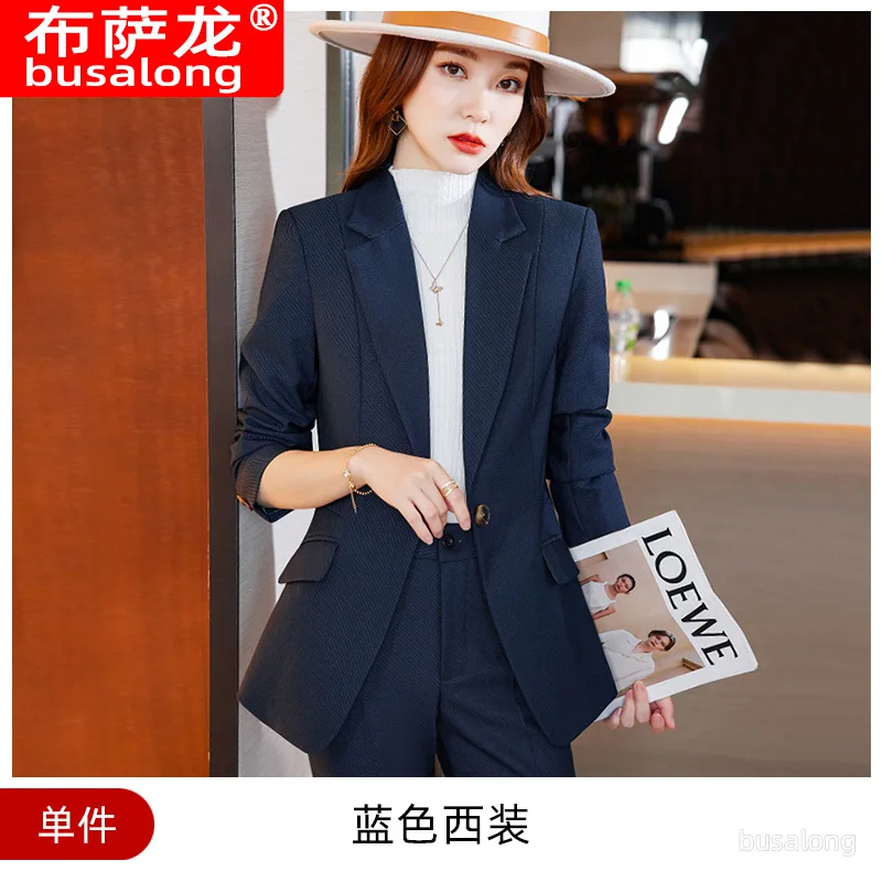 Business Suit Workwear British Style 2022 Autumn and Winter Suit Fashion Business Hotel Tailored Suit Formal Clothes Workwear