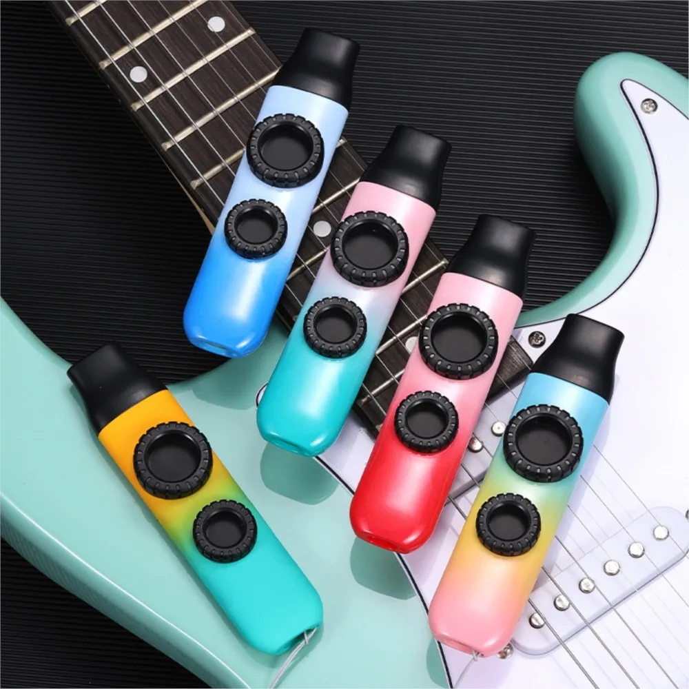 Kazoo de agujeros dobles con membranas de 10 flauta, instrumentos divertidos caprichosos fáciles de aprender para bandas, actuaciones en vivo, fiestas y viajes