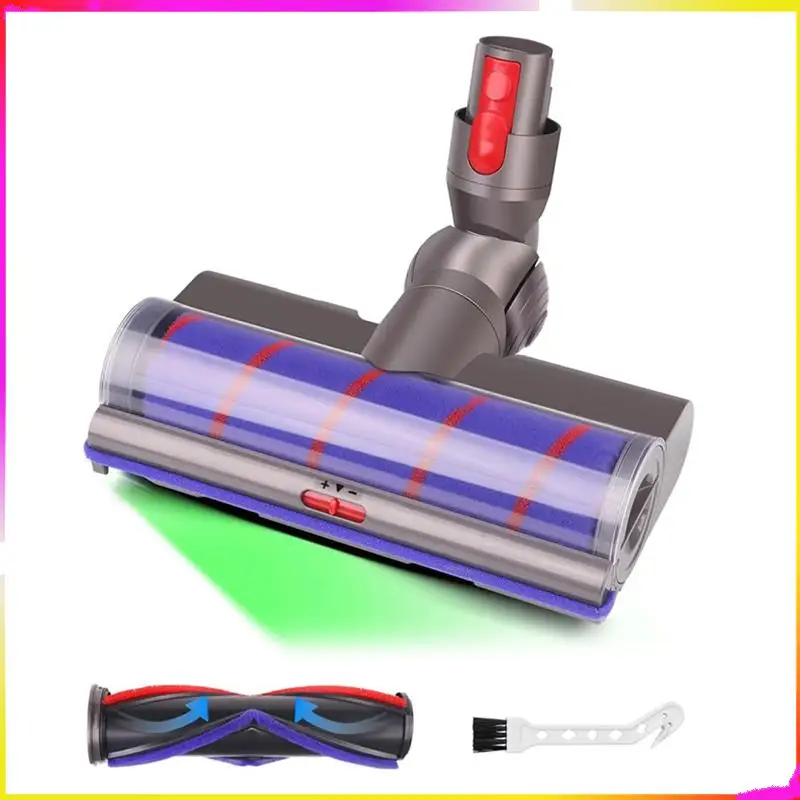 M04K для Dyson V7 V8 V10 V11 V15 SV12, запасные части для пылесоса, головка щетки со светодиодными фарами и перезаряжаемой роликовой щеткой