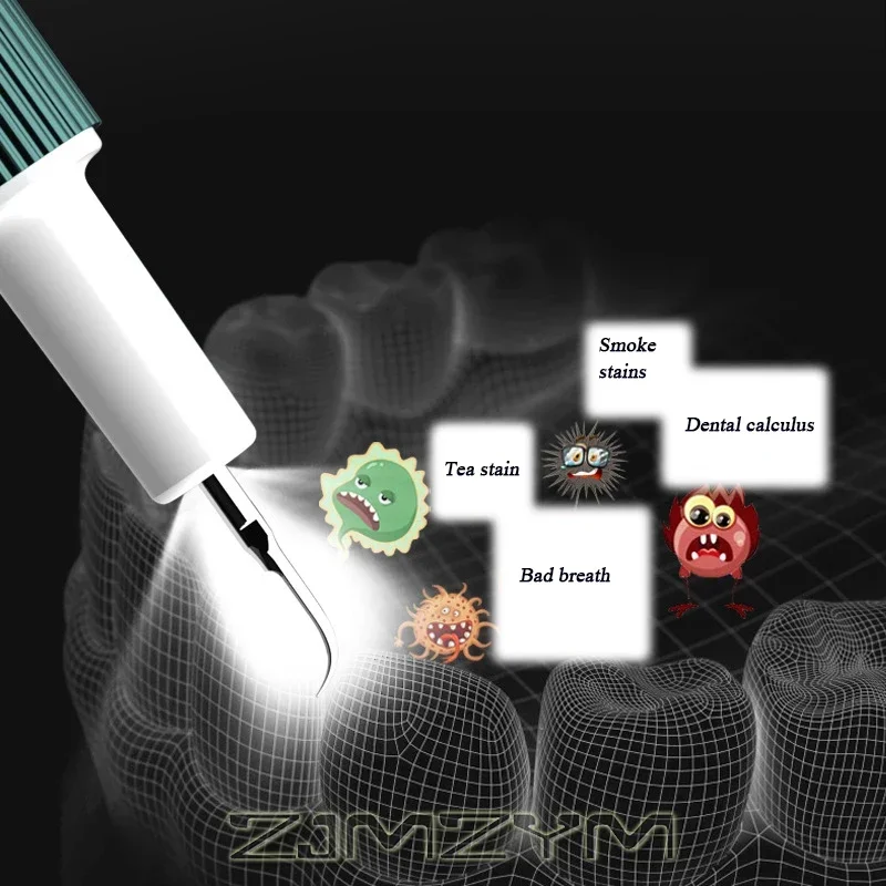 مبيض الأسنان الكهربائية المحمولة حماية انقطاع التيار الكهربائي أداة تنظيف الأسنان بالموجات فوق الصوتية لتقويم الأسنان الحساسة