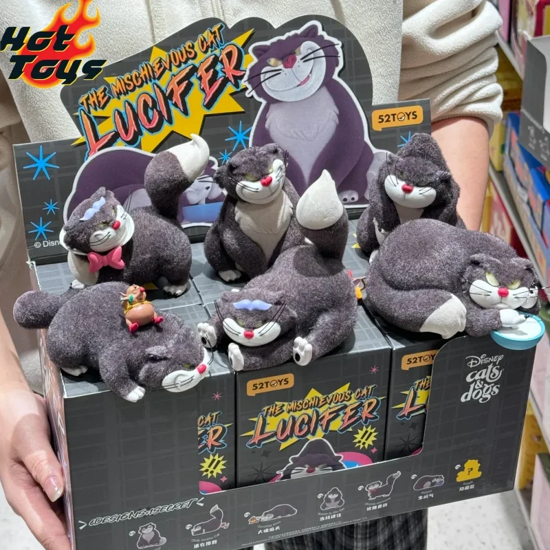 

Genuine 52 Toys Disney The Aristocats Anime Figure The Mischievous Cat Lucifer Series Blind Box Lucifer Plush Mystery Box