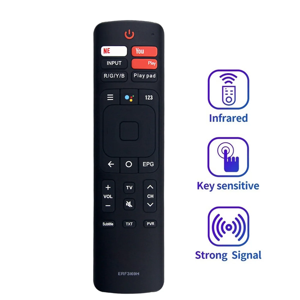 Y60A Replacement ERF3I69H Voice Remote Control for Smart 4K UHD TV with BT and Voice Assistance