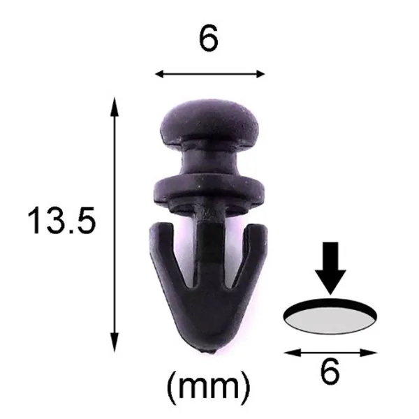 10Pcs Car Door Seal Clips Plastic Trim Rivets Lower Rubber Weatherstrip Fasteners for Fiesta Mondeo Door Seal Clips