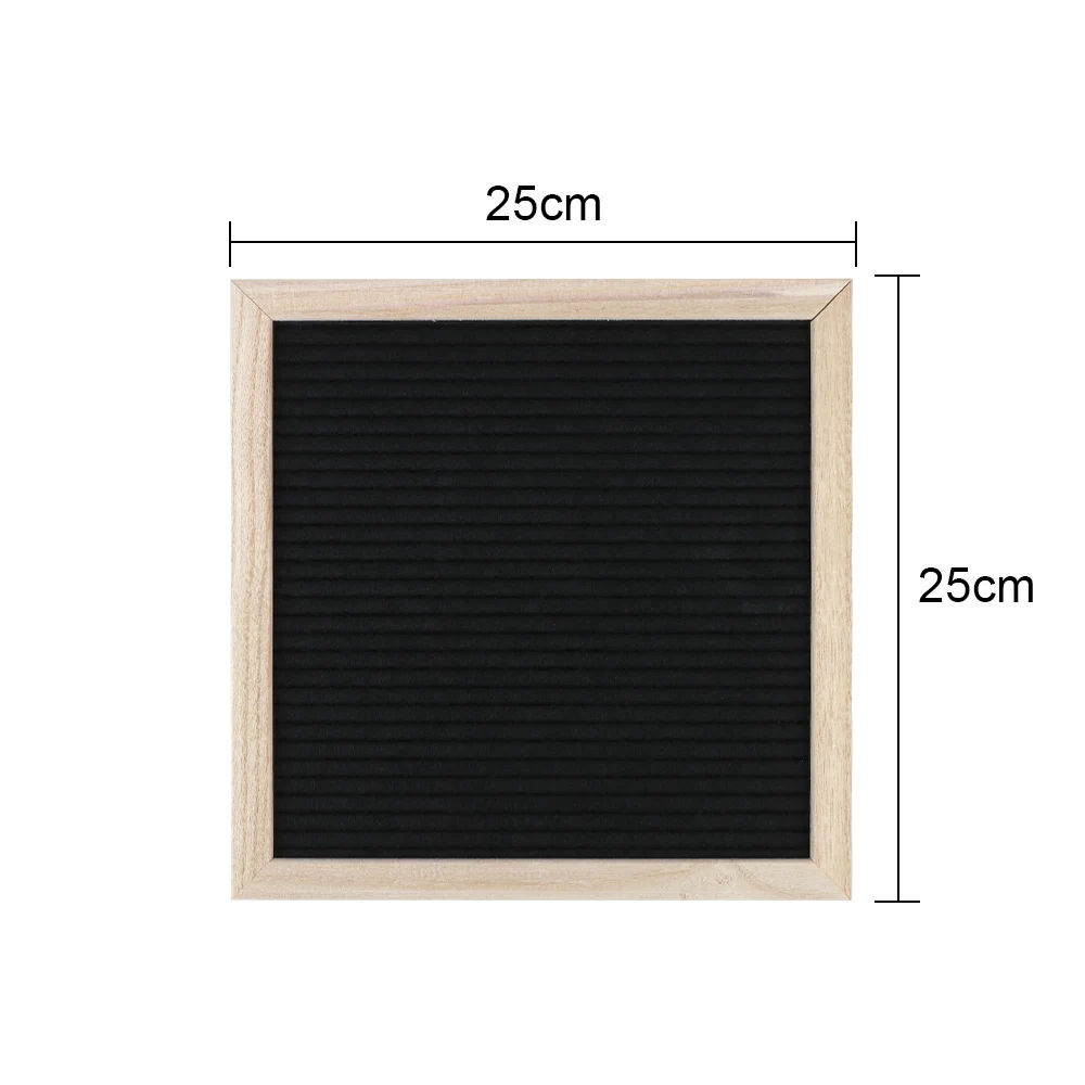 10x10 Inch 460 Letters Felt Letter Board Convey Information Corkboard Wall Decoration Oak Wood Message Boards Home Decor