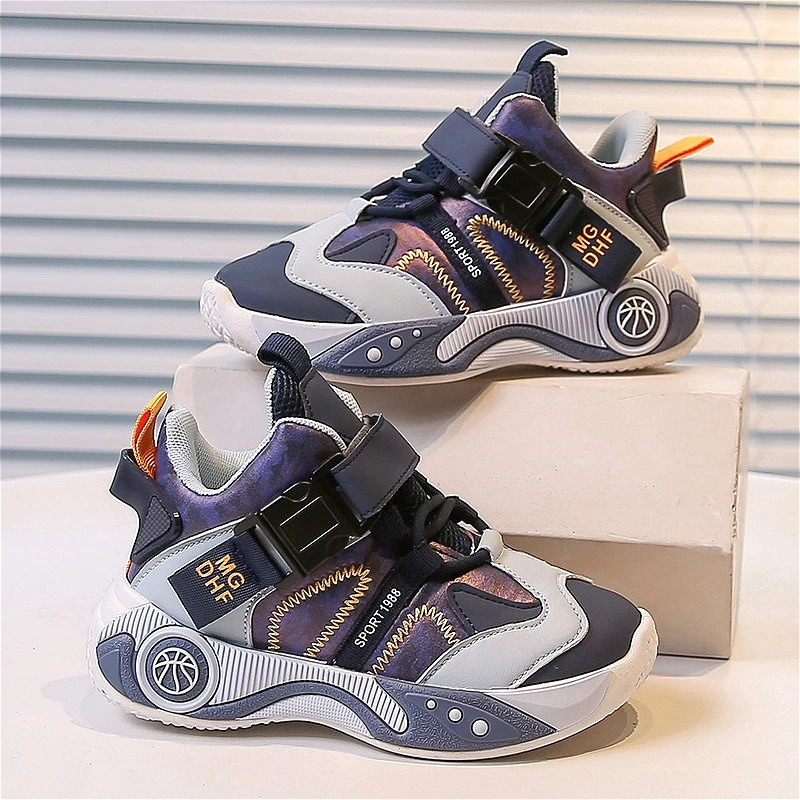 

Дизайнерские детские кроссовки для мальчиков, обувь для девочек, новые осенние высокие детские кроссовки из искусственной кожи, роскошные теннисные спортивные туфли для девочек