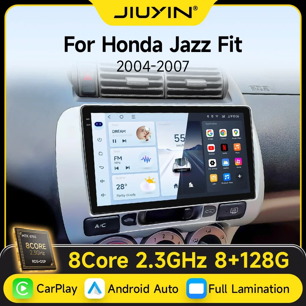 Android 15 Car Radio Multimedia Video Player For Honda Fit Jazz City 2002-2007 Navigation 9