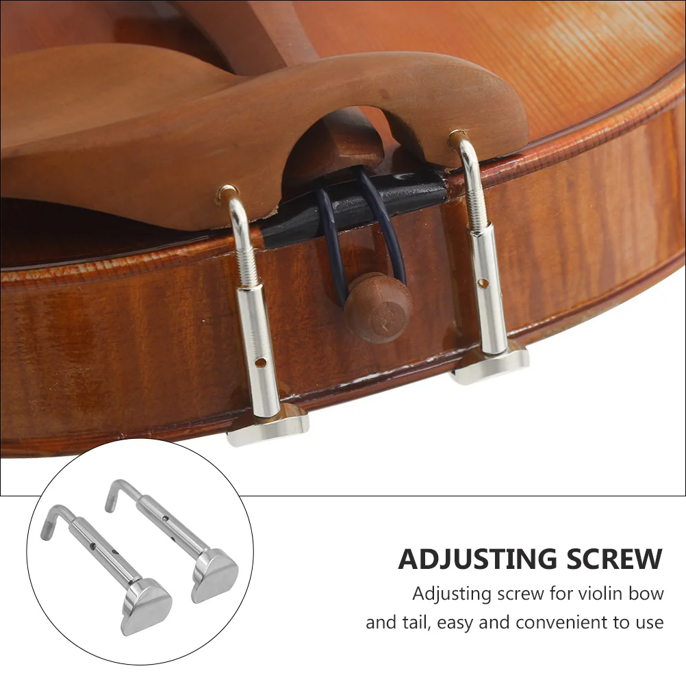 2 قطعة مسامير مسند الذقن الكمان أداة نحاسية مساعدات مادة النحاس متينة مقاومة للصدأ تصميم أنيق قابل للتعديل