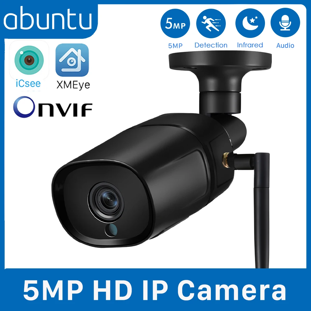 

Abuntu 5MP HD IP Camera H.265 4MP Audio CCTV Security Camera ONVIF AI Human Detection Wifi Surveillance Camera ICSEE APP/XMeye