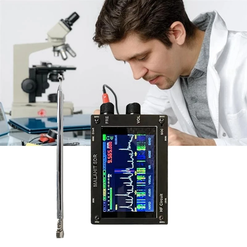 3.5 Inch Touch Screen Malachite SDR Pro Radio 50Khz-2GHZ Full Band Aviation Band DSP SDR Receiver With Antenna