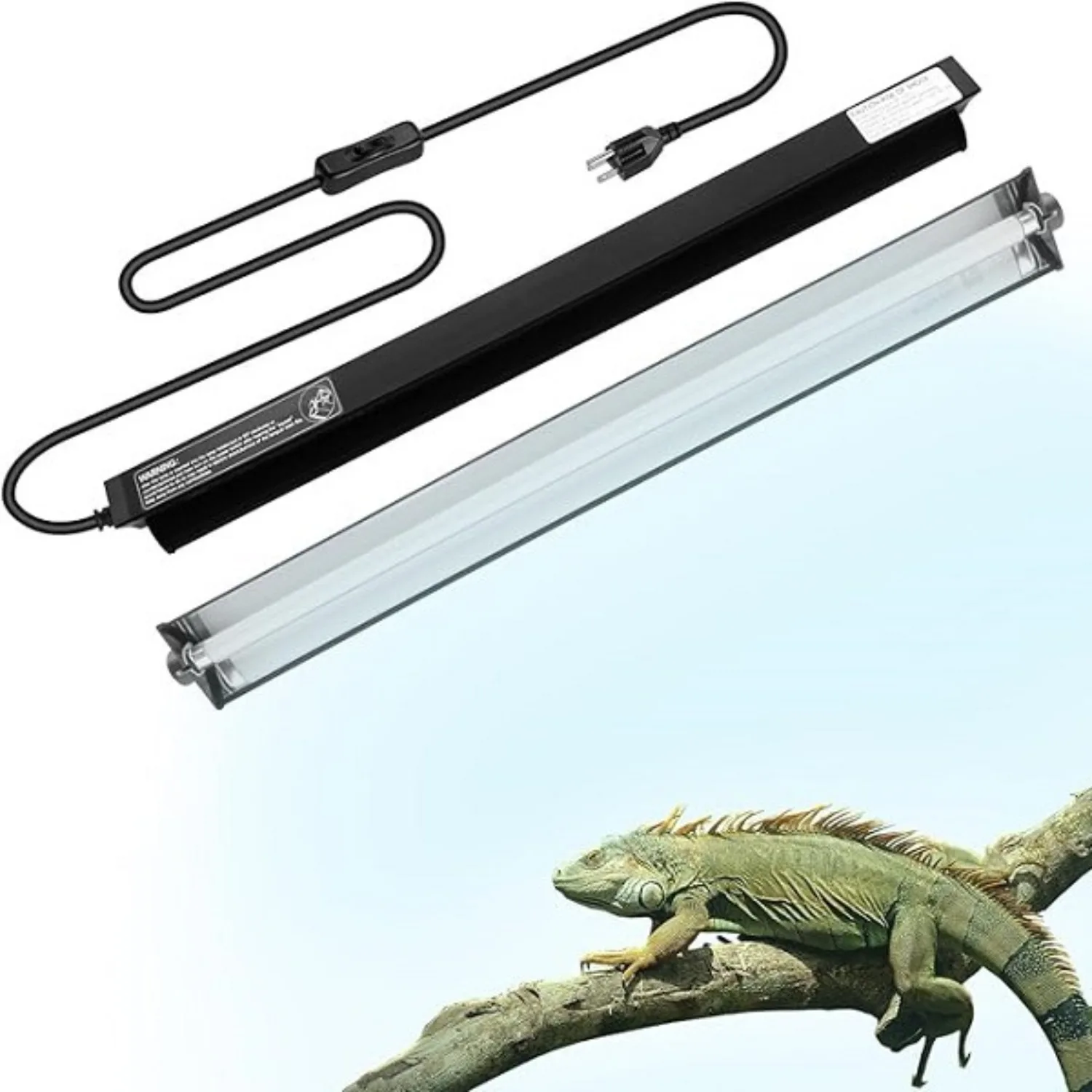 T5 HO UVB Reptile Light Kit 10.0 UVB UVA Light for Desert & Tropical Reptiles,chameleon Tortoise,8W/24W/39W Reptile Basking Lamp