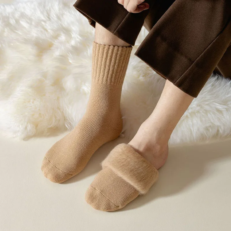 1/3 Pairs Unisex Winter Thermal Socks Thick Fleece Lined Warm Soft Cozy Crew Sock for Men Wome Soft Comfortable Breathable