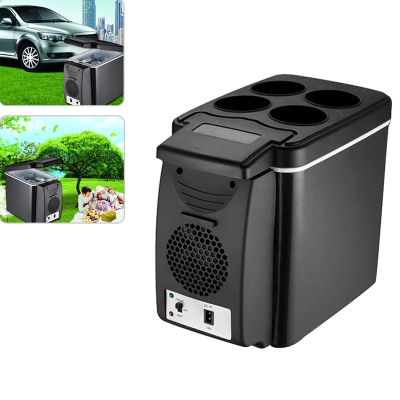 

6L Car Refrigerator 12V Multi-Function Temperature Control Dual-Use Box Cooler Warmer Vehicular Fridge For Travel Home