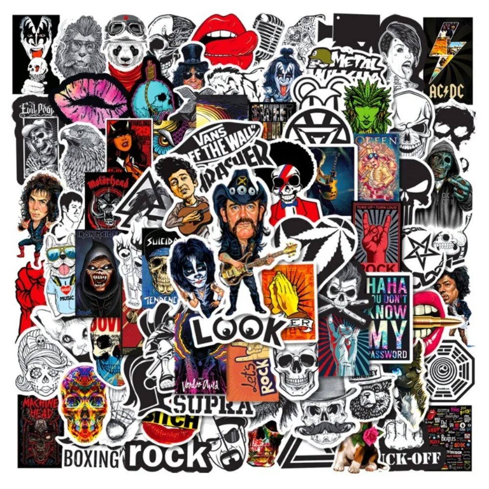 100Pcs Rock Sticker…