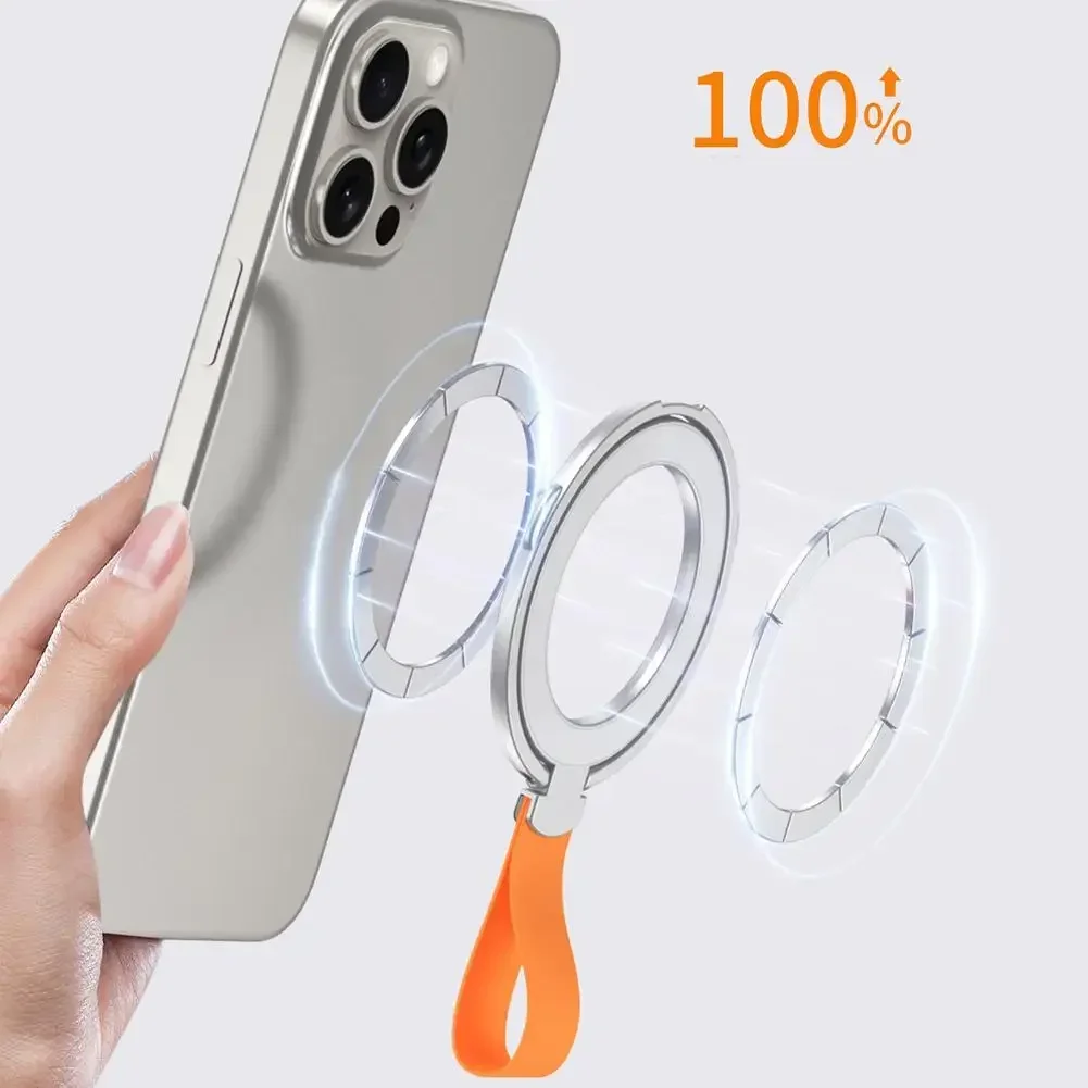 Magnetic Cell Phone Ring Holder Case for MagSafe IPhone 13 14 15 16 Pro Max Plus Removable Mac Safe Magnet Stand