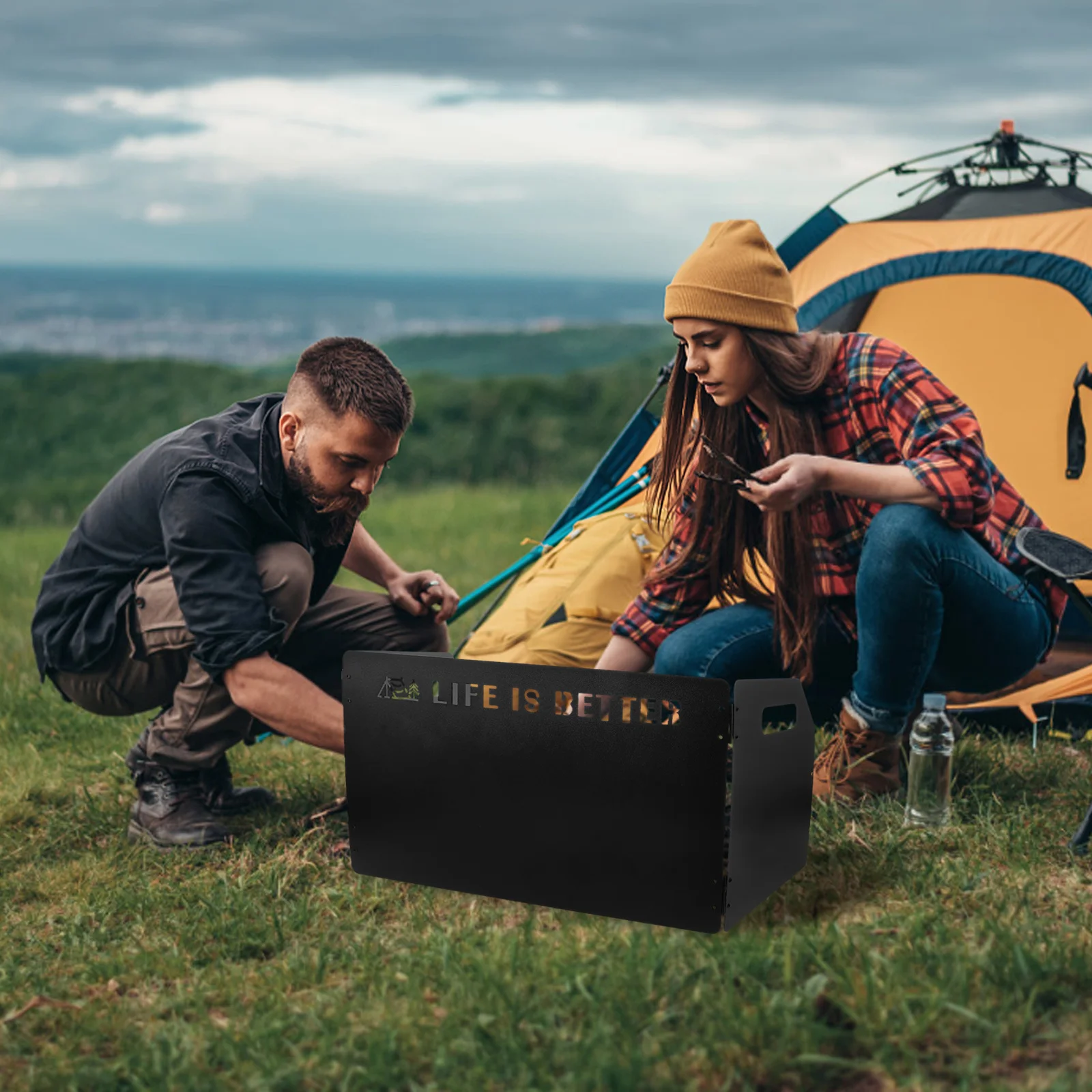 

Compact Stove Windscreen for Camping Reusable Wind Resistant Shield Compatible with Various Burners Outdoor Cooking Gear