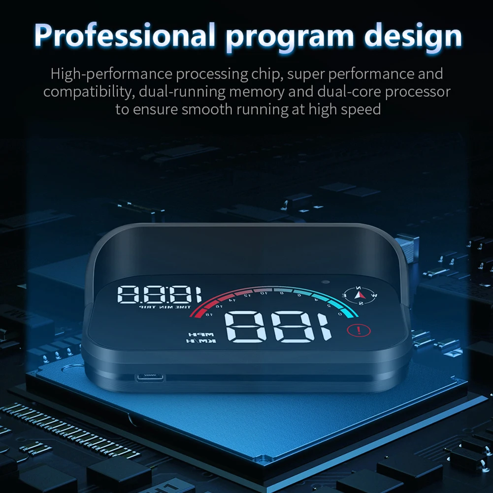 Digital HUD with Odometer Car Head Up Display Projector Screen Speed Meter Overspeed Alarm Digital GPS Speedometer LCD Display